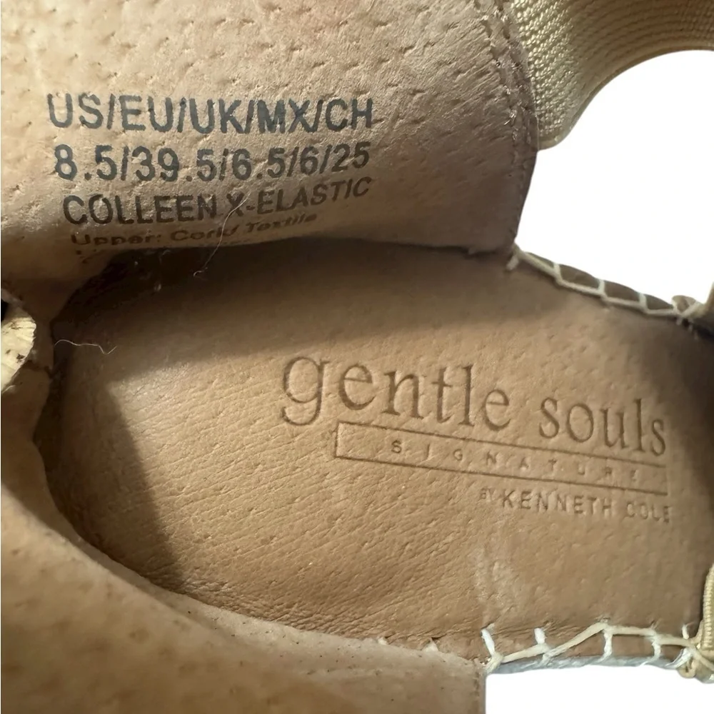 Gentle Souls Kenneth Cole “Colleen” Tan Espadrille Wedge Sandals Size 8.5